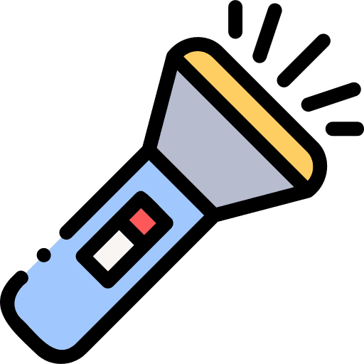 Flashlight trekking miscellaneous camping icon
