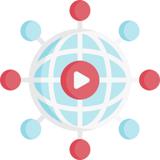 Web video globe sharing icon Web video globe sharing icon