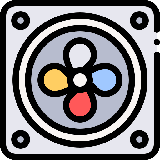 Fan air cooler computer hardware technology icon