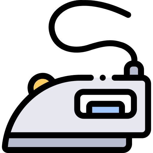Iron furniture and household ironing heat icon