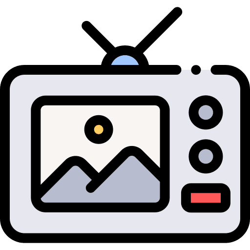 Old tv electronics vintage tv monitor icon