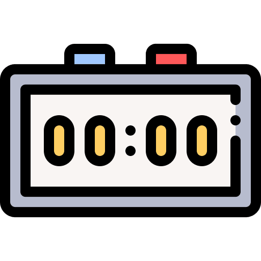 Digital alarm clock alarm hour digital clock icon