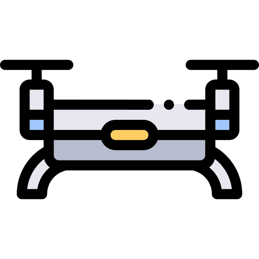 Drone remote control transportation photography icon