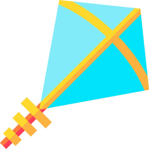 Kite childhood kite birthday and party icon