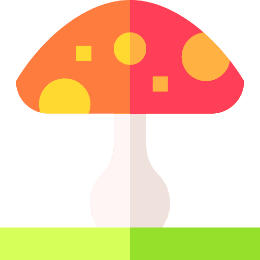 Mushroom farming and gardening organic nature icon