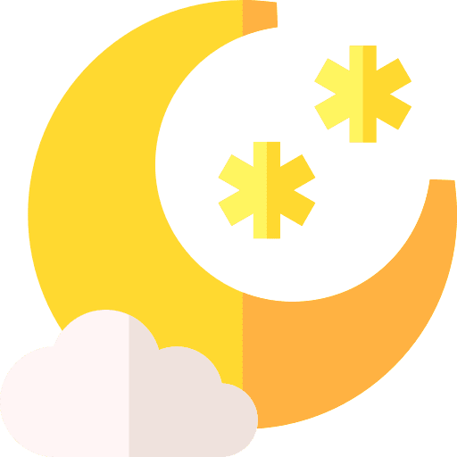 Night night moon meteorology icon