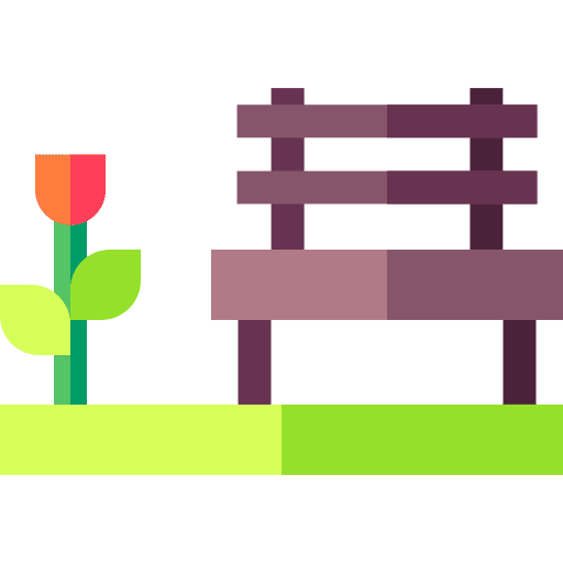 Park furniture and household leisure park icon