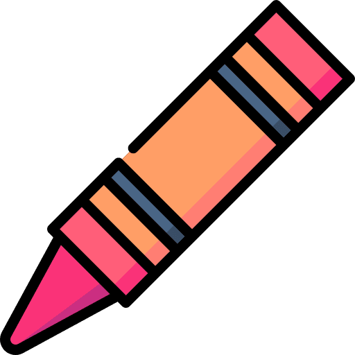 Crayon colours crayon art and design icon