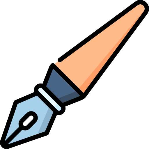 Dip pen fountain pen signature write icon