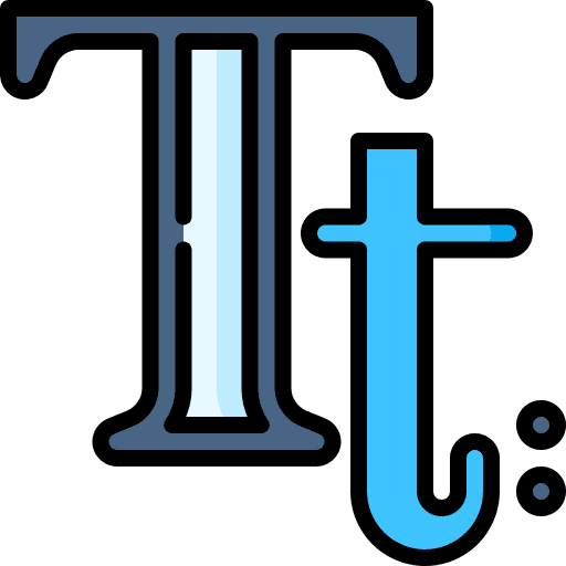 Typography text editor interface text icon