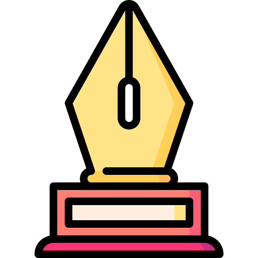 Award award writing art and design icon Award award writing art and design icon