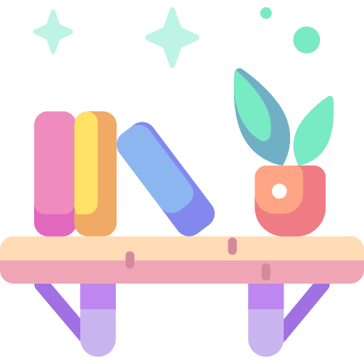 Shelf furniture and household bookcase bookmark icon