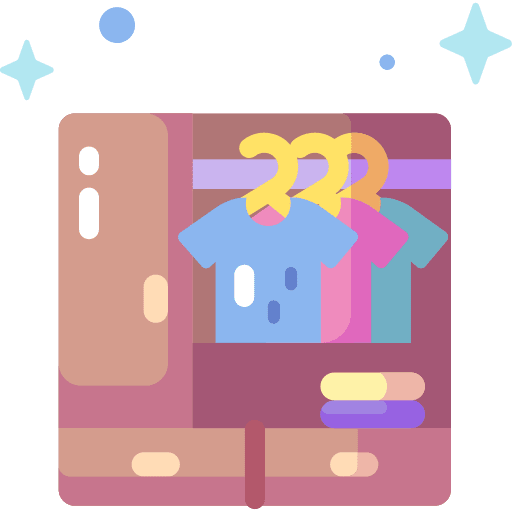 Wardrobe closet cabinet decor icon