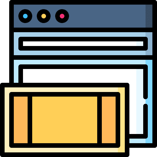 Web design landing page interface content icon Web design landing page interface content icon