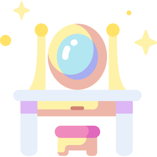 Dressing table home mirror drawers icon Dressing table home mirror drawers icon