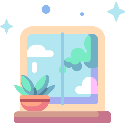 Window botanic plant furniture and household icon Window botanic plant furniture and household icon