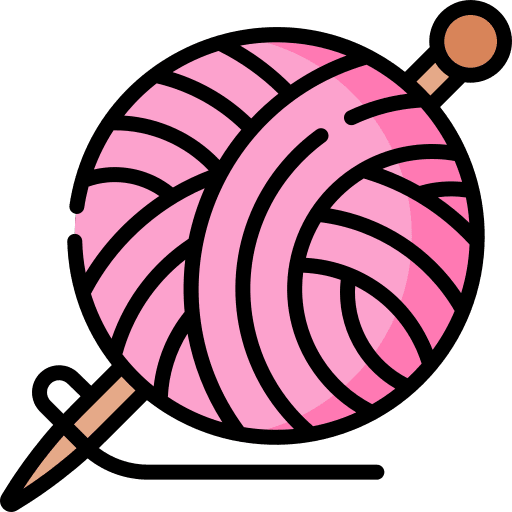 Knitting thread yarn ball knitting icon