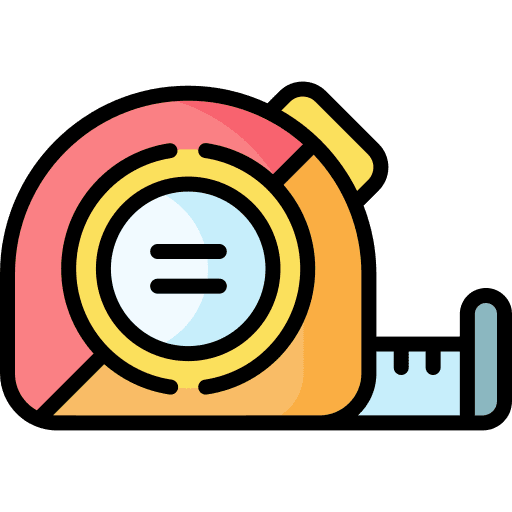 Measuring tape construction measuring tape meter icon