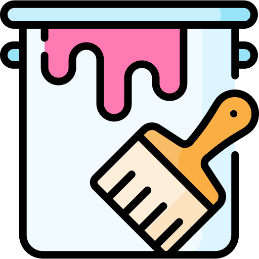 Paint bucket art and design art paint icon