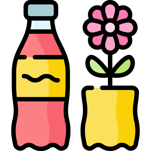 Recycle bottle sprout plant pot recycle bottle icon