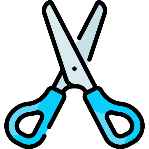 Scissors school material scissors cutting icon