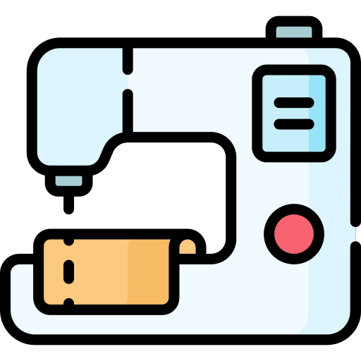 Sewing machine tailoring hobbies and free time tailor icon