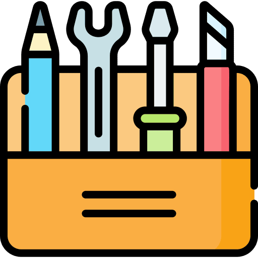Toolkit carpentry repairing repair kit icon