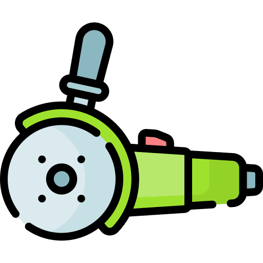 Angle grinder improvement angle construction and tools icon