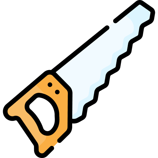 Handsaw saw construction and tools cutting icon