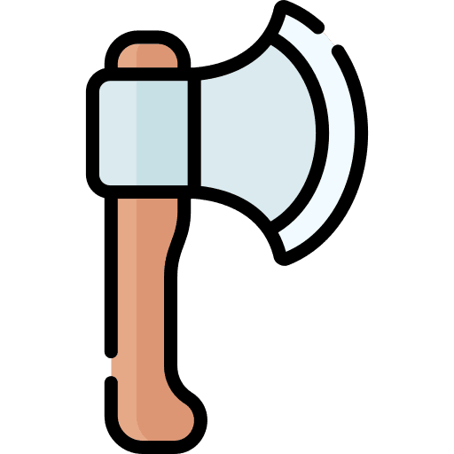 Hatchet chopping tomahawk hatchet icon