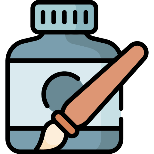 Ink art and design ink paint brush icon