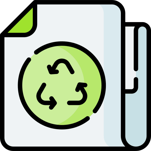 Recycled paper recycling recycle ecology and environment icon