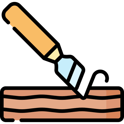 Chisel gouges artisan wood carving icon