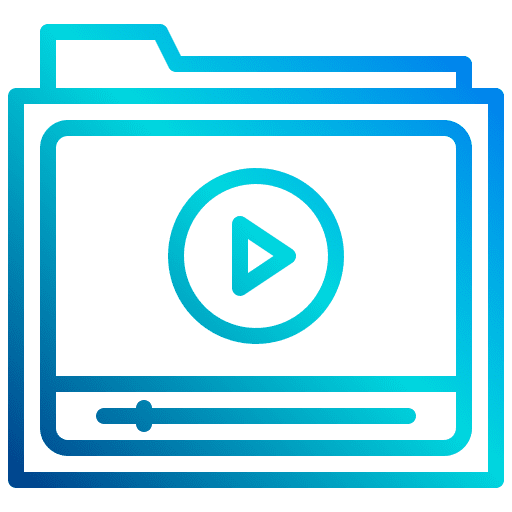 File folder file movie icon