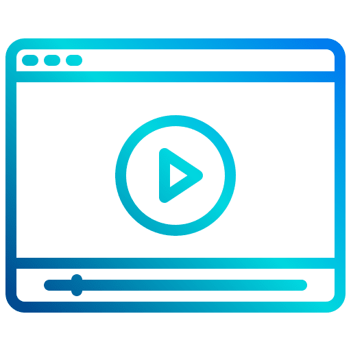 Video website online learning web icon