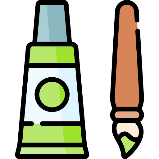 Watercolor watercolor paint tube painting icon