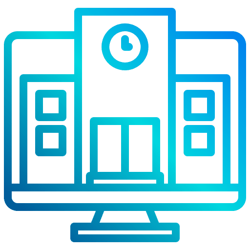 Elearning elearning computer school icon