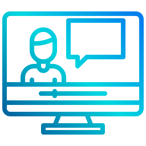 Online learning webinar seminar education icon