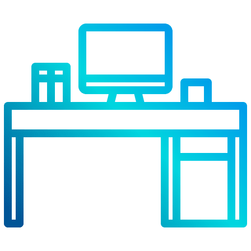 Workspace work office table study icon