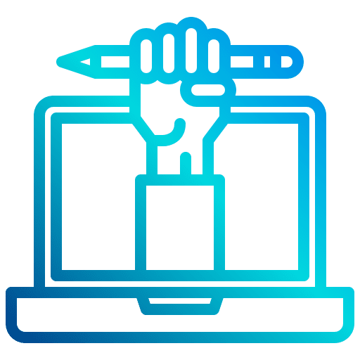 Elearning hand elearning education icon