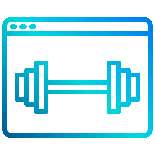 Fitness tutorial sport elearning icon
