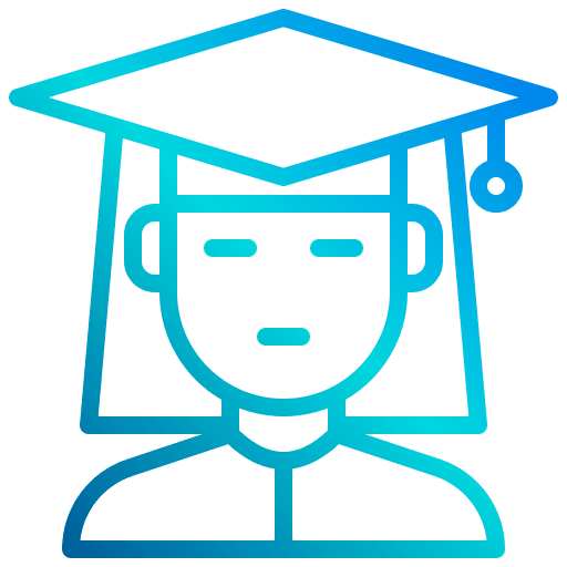 Girl user graduated girl icon