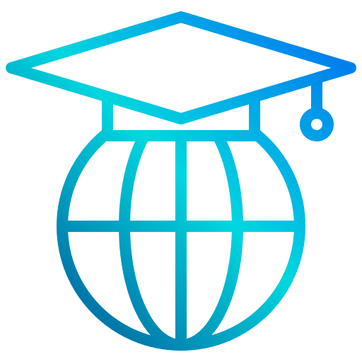 Graduate worldwide graduate graduation hat icon