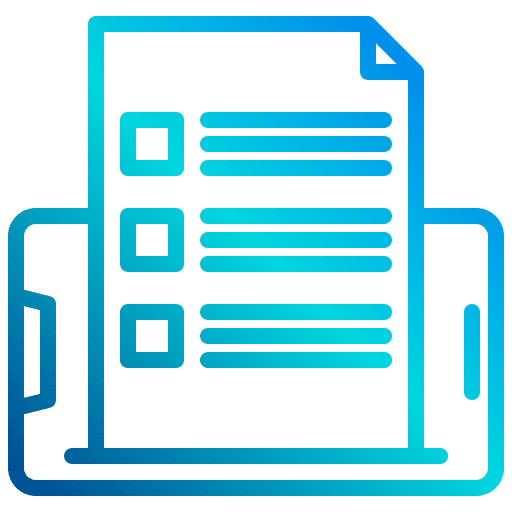 Test options smartphone test icon