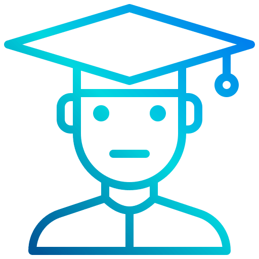 Boy school graduation man icon