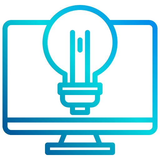 Bulb elearning computer bulb icon