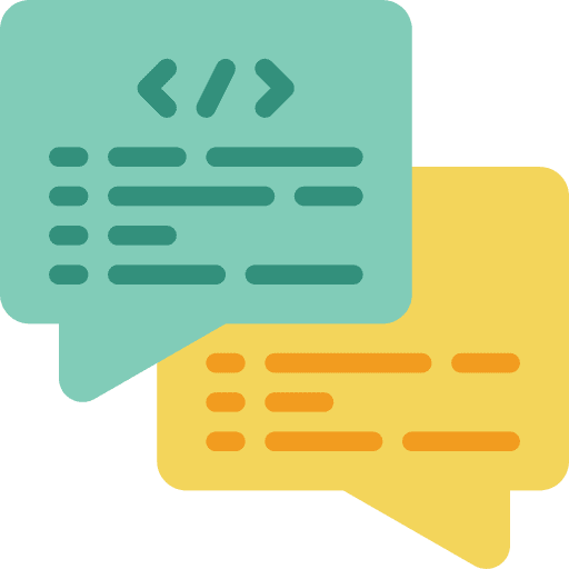 Conversation messaging coding commenting icon