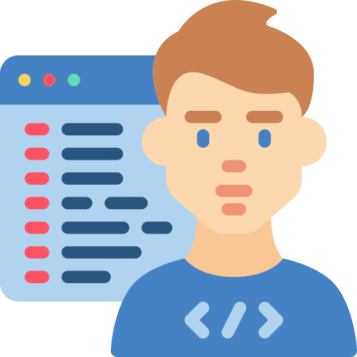 Developer programmer code coding icon