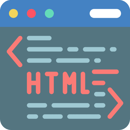 Html code browser code programming icon