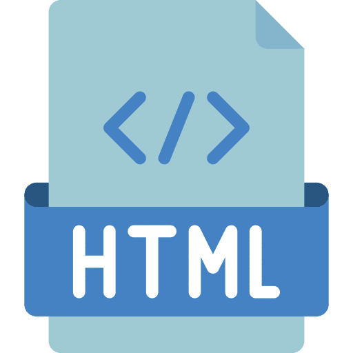 Html file computer markup coding icon